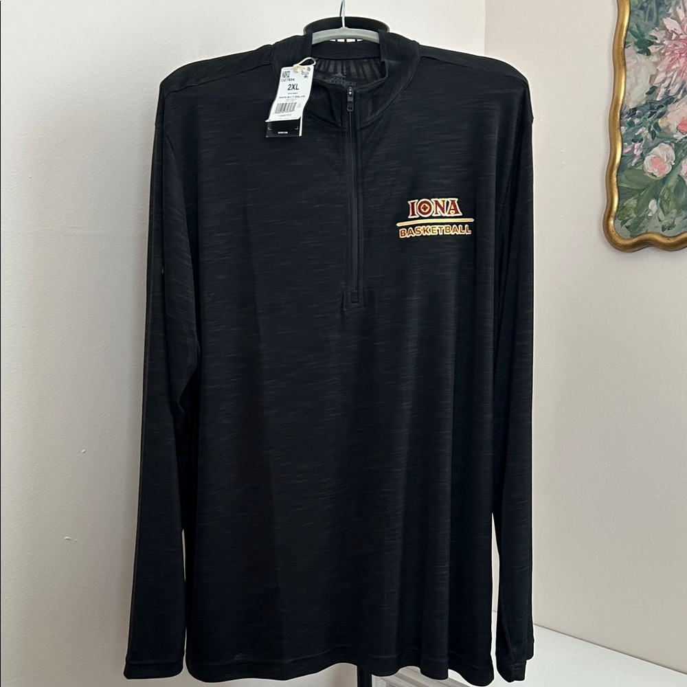 IONA adidas Men's Black Long Sleeve Basketball Tee